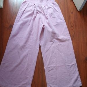 Pink Wide-Leg Pants